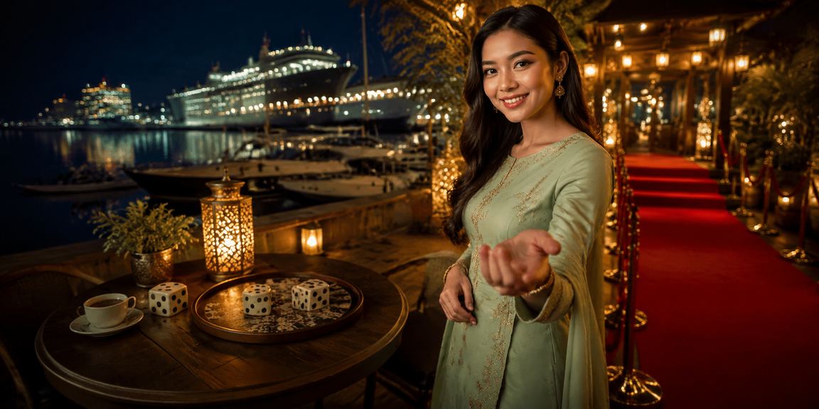 Suasana permainan kad blackjack kasino live sempena Hari Raya di Malaysia